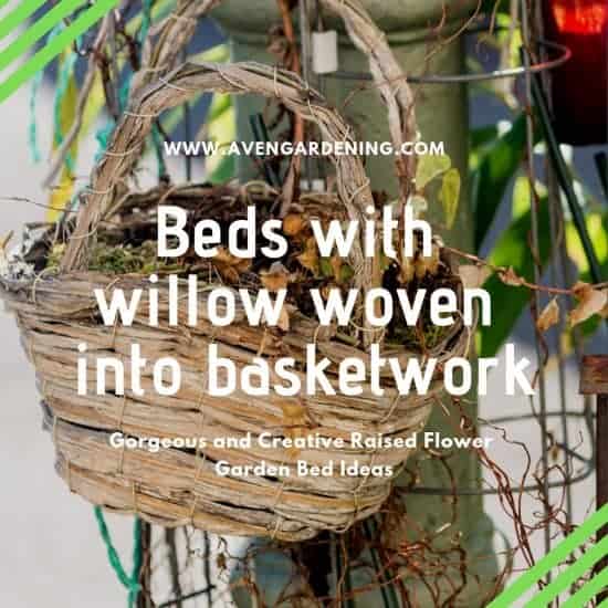 Beds with willow woven into basketwork
