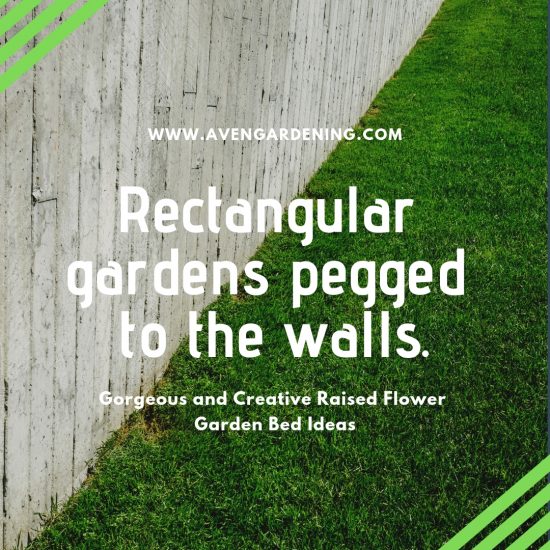 Rectangular gardens pegged to the walls. 