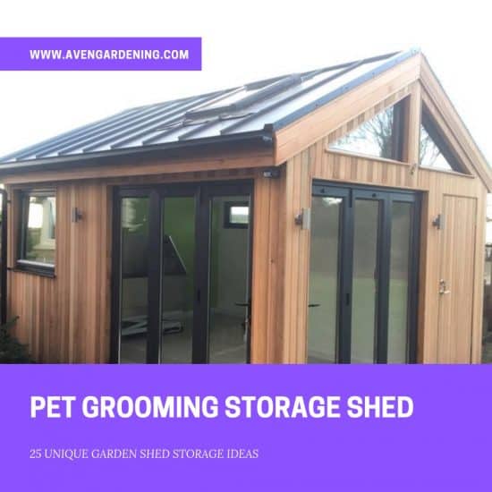 Pet Grooming Shed Storage