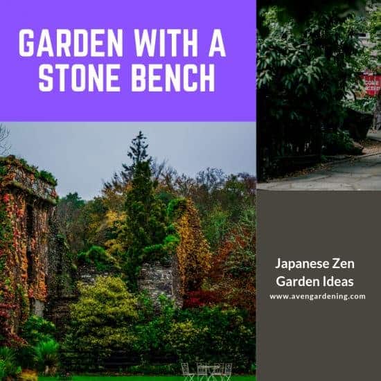 stone bench garden