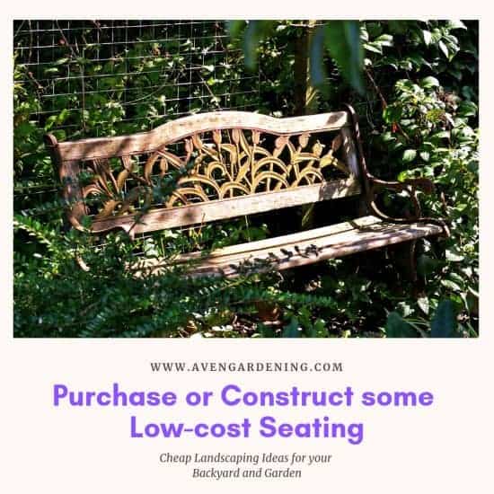 Purchase or Construct some Low-cost Seating