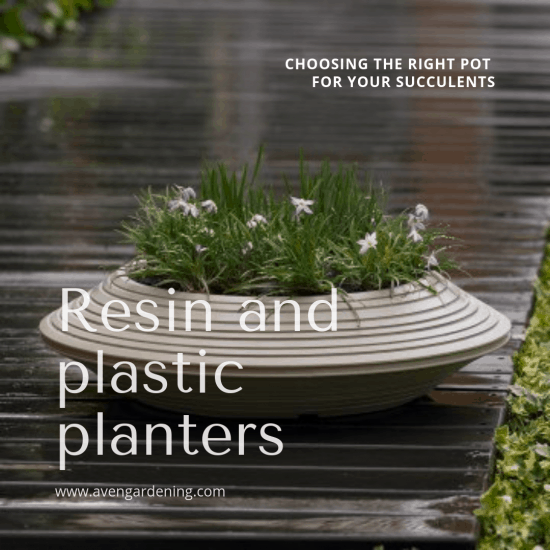 Resin and plastic planters