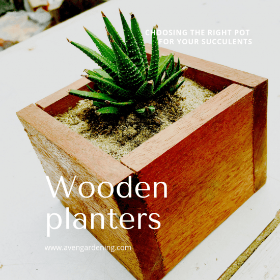 wooden planters
