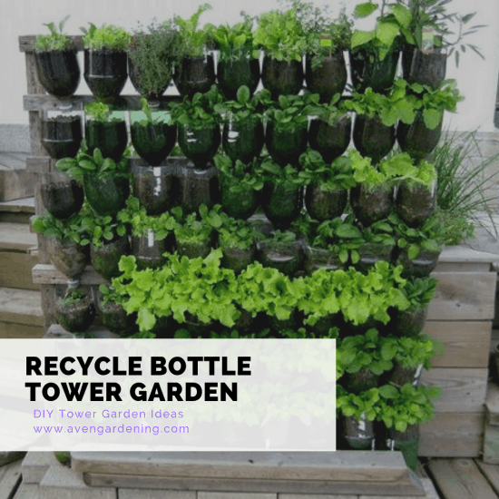 Recycle Bottle Tower Garden